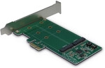 Inter-Tech PCIe Adapter Karte KCSSD4 PCIe x1 -> 2x M.2 S-AT
