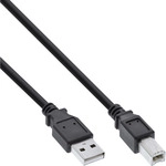 InLine&reg; USB 2.0 Kabel, A an B, schwarz, 0,3m