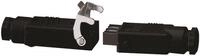 SOMFY Hirschmann Stecker + Kupplung KIT inkl. Sicherungsb&uuml;gel, schwarz