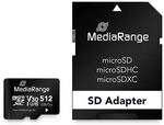 MediaRange SD MicroSD Card 512GB UHS-1 Cl.10 inkl. Adapter