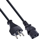 InLine&reg; Netzkabel, Netzstecker Schweiz auf Kaltger&auml;testecker C13, 1,8m