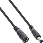 InLine&reg; DC Verl&auml;ngerungskabel, 5,5 x 2,1 mm, AWG 24, schwarz, 3 m