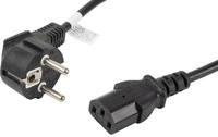 LANBERG Netzkabel CEE 7/7 90&deg;->IEC 320 C13 1,8m VDE