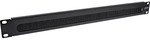 InLine&reg; 19 Kabel Durchf&uuml;hrungsplatte mit B&uuml;rste, 1HE, RAL 9005 schwarz