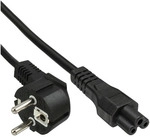 InLine&reg; Netzkabel f&uuml;r Notebook, Schutzkontakt gewinkelt auf IEC C5, 2m