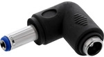 InLine&reg; DC Adapter, 5,5 x 2,1mm DC Hohlstecker Stecker/Buchse gewinkelt,...