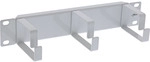 InLine&reg; 10 Kabelf&uuml;hrungspanel, 3 B&uuml;gel, RAL 7035 grau