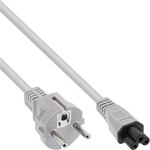 InLine&reg; Netzkabel f&uuml;r Notebook, 3pol Kupplung C5, grau, 1,8m