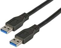 USB3.0 Anschlusskabel A-A, St.-St., 1,8m, schwarz, Premium