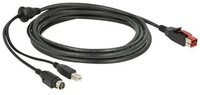 DELOCK PoweredUSB Kab. 24v St > USB-B St + Hosiden 3Pin 3.0m