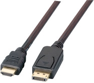 DisplayPort/HDMI Kabel Full HD,A-A, St-St, 2m, schwarz