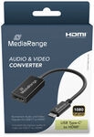 MediaRange USB-C zu HDMI Audio/Video Konverter,20cm sw