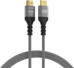 HDMI Kabel High-Speed m. Ethernet 4K60Hz 18 Gbit/s, 2m grau komp. mit HDMI 2.0