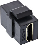 InLine&reg; HDMI Keystone Snap-In Einsatz 4K/60Hz, HDMI A Buchse/Buchse, schwarz