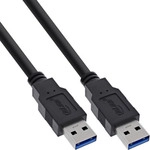 InLine&reg; USB 3.2 Gen.1 Kabel, A an A, schwarz, 0,3m