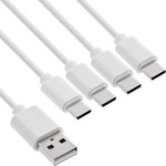 InLine&reg; USB 4in1 Y-Ladekabel, 1x USB-A Stecker an 4x USB-C Stecker, wei&szlig;, 0,5m