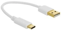 DELOCK USB Ladekabel Typ-A zu USB Type-C 15cm wei&szlig;