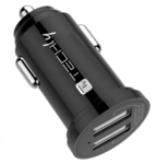 Techly Autoladeger&auml;t 2p USB A 5V/2.4A schwarz