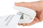 WEDO Klammerloser Hefter Mini bis zu 5 Blatt Papier wei&szlig;