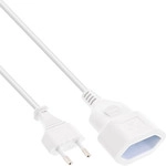 InLine&reg; Euro-Verl&auml;ngerung, Eurostecker an Eurokupplung, wei&szlig;, 0,2m