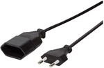Power cable extension, CEE 7/16, black, 3 m