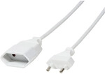 Power cable extension, CEE 7/16, white, 1 m