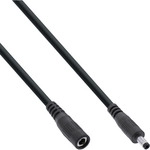InLine&reg; DC Verl&auml;ngerungskabel, 4,0 x 1,7 mm, AWG 18, schwarz, 2 m