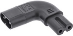 InLine&reg; Netzadapter IEC 60320 C8 / C7, links/rechts gewinkelt 2pol