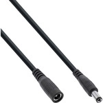 InLine&reg; DC Verl&auml;ngerungskabel, 5,5 x 2,1 mm, AWG 18, schwarz, 0,5 m