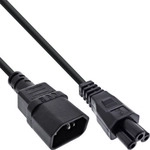 InLine&reg; Netzkabel, C14 Kupplung auf C5 Stecker, schwarz, 2m