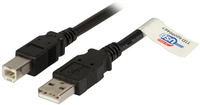 USB2.0 Anschlusskabel A-B, St.-St., 1,8m, schwarz, Premium