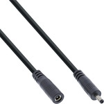 InLine&reg; DC Verl&auml;ngerungskabel, 3,5 x 1,35 mm, AWG 18, schwarz, 1 m