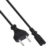InLine&reg; Netzkabel, Netzstecker auf Euro 8 C7 Stecker, 0,50m