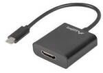 LANBERG USB-C(M)3.1->HDMI(F) Kabel 0,15m schwarz