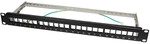 Patchpannel Keystone 24 Port 1 HE shielded, black LogiLink