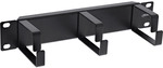 InLine&reg; 10 Kabelf&uuml;hrungspanel, 3 B&uuml;gel, RAL 9005, schwarz