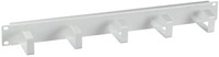 19" 1HE Kabelf&uuml;hrungspanel, 5 B&uuml;gel, Stahl RAL7035