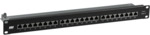 Patchpanel STP 24xRJ45 Cat.6, 19? 1HE, RAL9005 schwarz