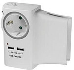 Logilink USB-A charger, 10.5 W, 2-port, 2x USB-A, 1x CEE 7/3, charging cradle,...