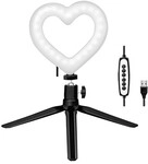 LED Ring Fill Light, with tripod, heart shape