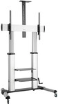 Display cart, 60""-100"", silver