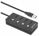 MH 4-Port USB 3.0 Typ-A Hub schwarz