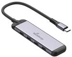 MediaRange USB-HUB 4-Port 3x USB-C 3.2 / 1x USB-C PD silber