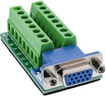 InLine&reg; Terminalblock, VGA (HD15), Buchse, 2-reihig, Schraubklemme