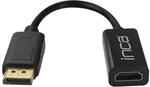 INCA Adapter DisplayPort->HDMI1.4 4K-UHD St/Bu 0.20m schwarz retail