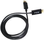 INCA Adapter Displayport->HDMI 4K-UHD St/St 1.80m schwarz