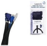 Logilink Kabelschlauch flexibel 1,8m schwarz