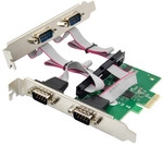 InLine&reg; PCIe x1 Schnittstellenkarte, 4x RS-232, Low Profile