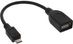 InLine&reg; Micro-USB OTG Adapterkabel, Micro-B Stecker an USB A Buchse, 0,1m