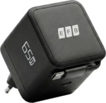 Ladeger&auml;t 65W 1xUSB-C PD3.0 GaN QC3.0, USB-C Kabel ausziehbar 0,7m schwarz